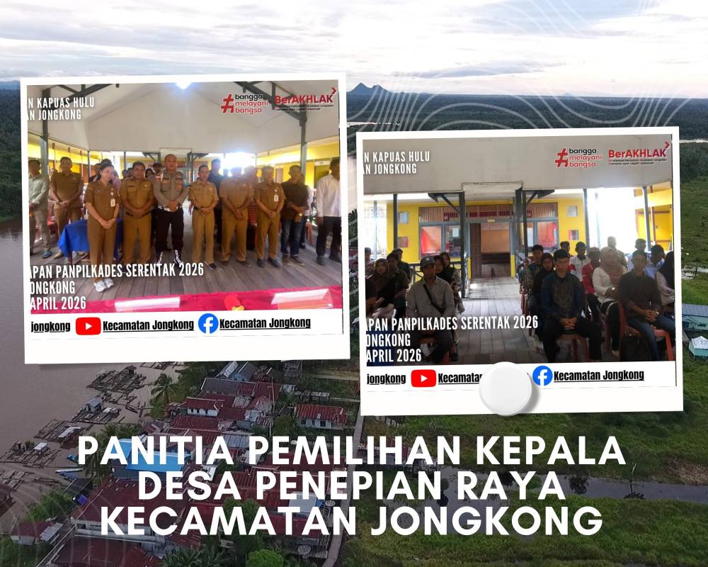PANITIA PILKADES DESA PENEPIAN RAYA HADIRI RAPAT KOORDINASI  PANITIA PILKADES SERENTAK KECAMATAN JONGKONG