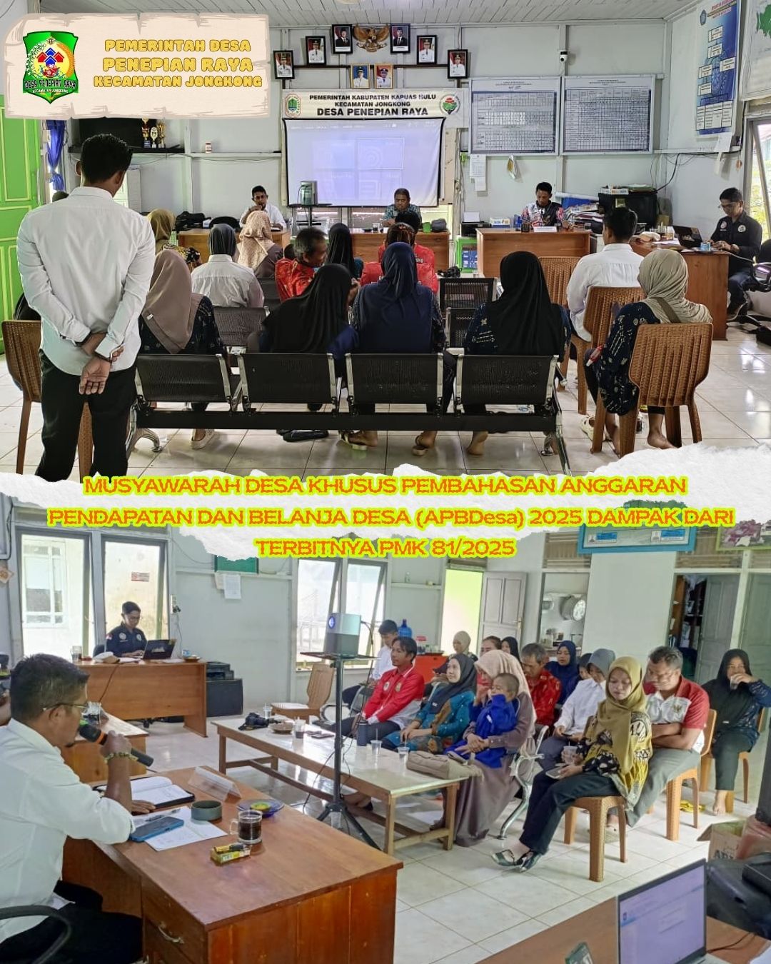 Musdesus Desa Penepian Raya Bahas Penyesuaian APBDes 2025 Dampak Terbitnya PMK 81 Tahun 2025