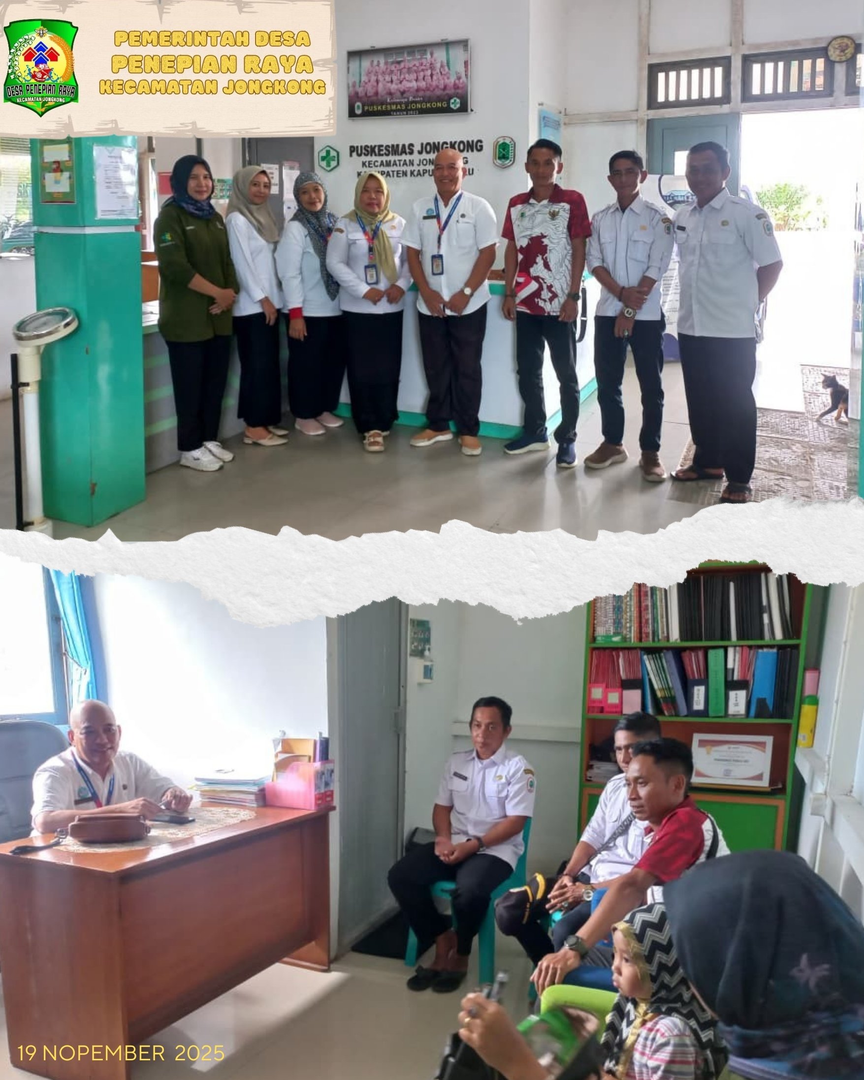 Pemerintah Desa Penepian Raya melakukan Koordinasi dengan Puskesmas Jongkong untuk Pengaktifan Pustu sebagai Tempat Persalinan