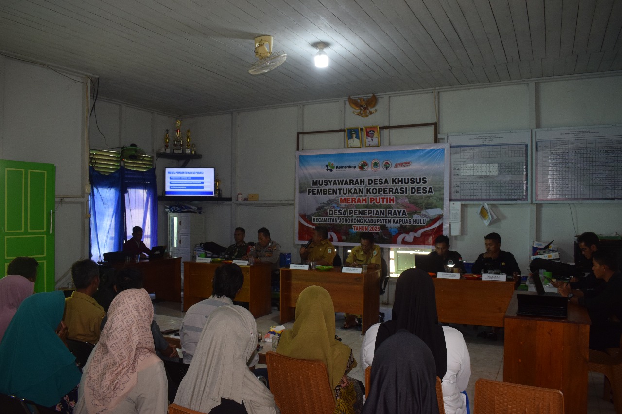 Musyawarah Desa Khusus Pembentukan Koperasi Desa Merah Putih di Desa Penepian Raya
